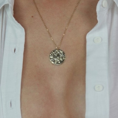 Grand collier Moon doré à l'or fin