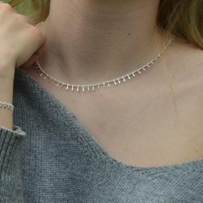 Collier Naples plaqué argent