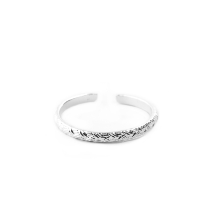 Rope Ring Silver Plated
