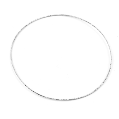 Jonc fin diamanté plaqué argent