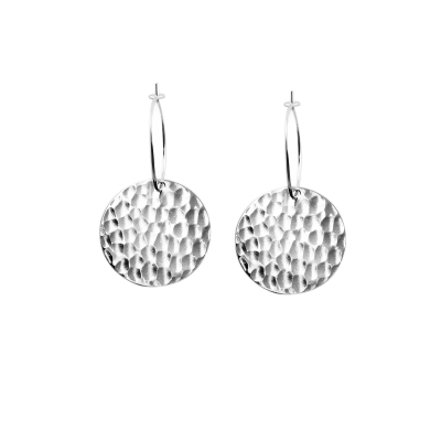 Large Syracuse sliver plated earrings
