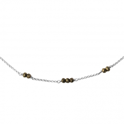 Mina Pyrite necklace silver plated