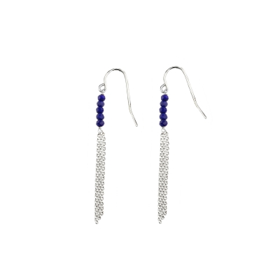 Mina 5 lapis lazuli earrings silver plated