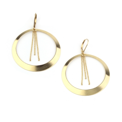 Chubby gold plated earrings