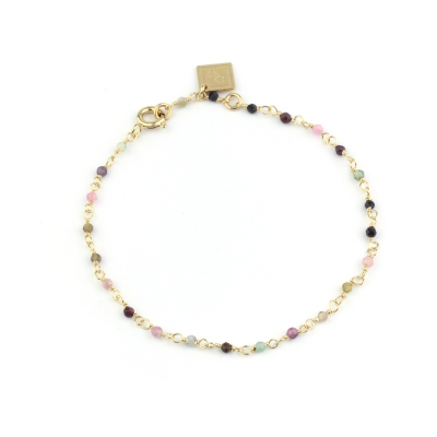 Dumbo tourmaline gold plated bracelet