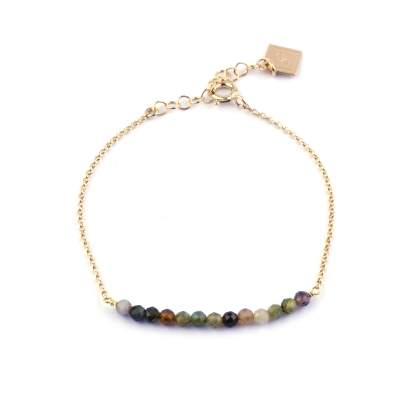 Mina tourmaline gold plated bracelet
