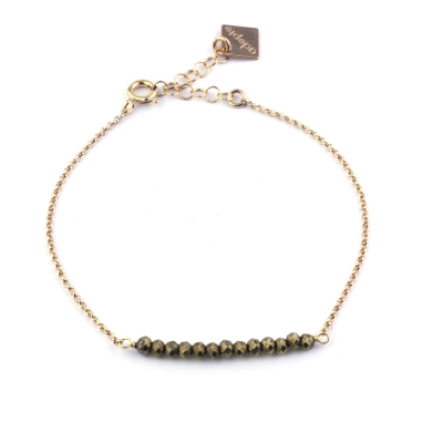 Mina pyrite gold plated bracelet