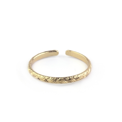 Rope Ring Gold Plated