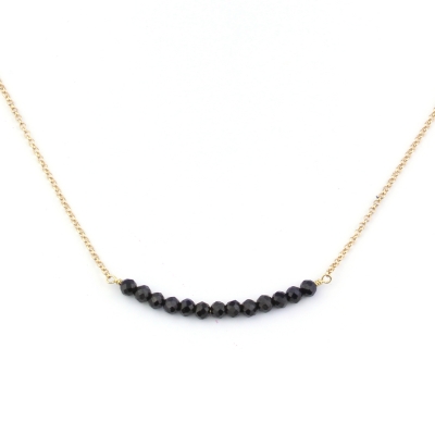 Collier Mina 13 spinelles noires