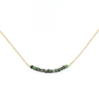 Mina rubis zoisite Necklace Gold Plated