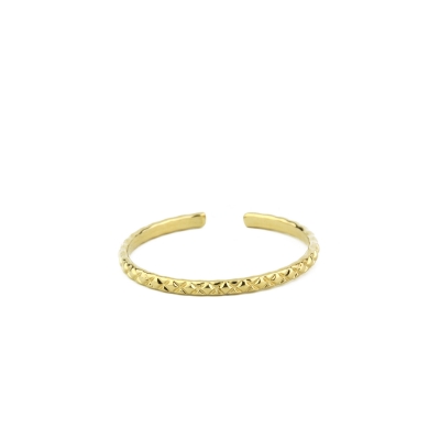 Crossed Ring Gold Plated