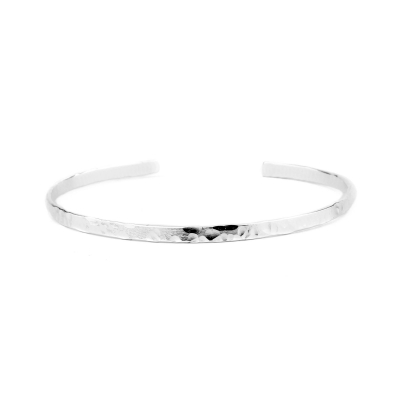 Smooth Julie Bangle Silver Plated