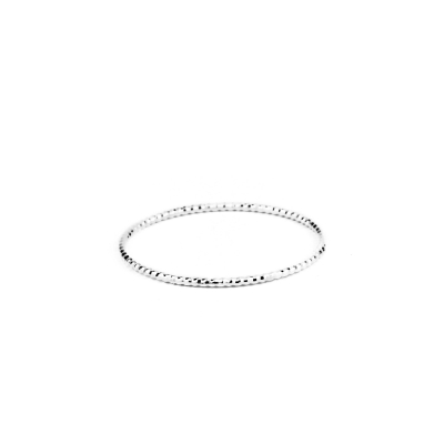 Bague fine diamantée plaquée argent