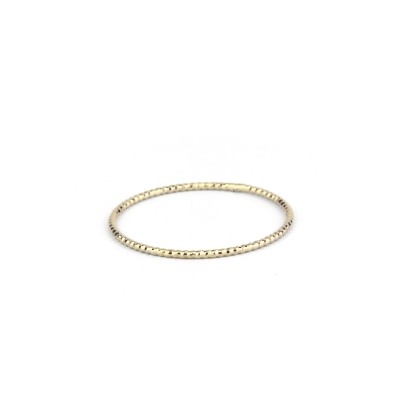 Gold plated thin diamond ring