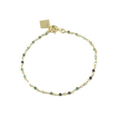 Dumbo rubis zoisite gold plated bracelet