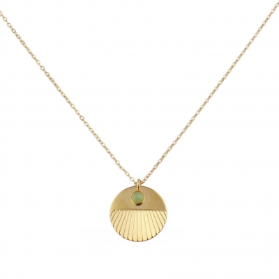 Nyx Avanturine Necklace Gold Plated