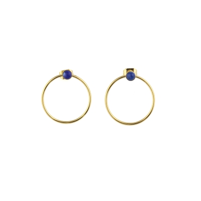Nyx Lapis Lazuli gold plated earrings