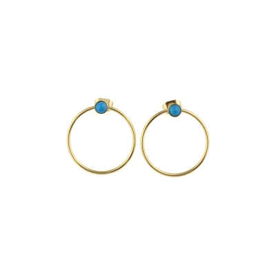 Nyx turquoise gold plated earrings