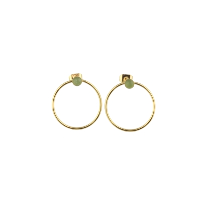 Nyx aventurine gold plated earrings