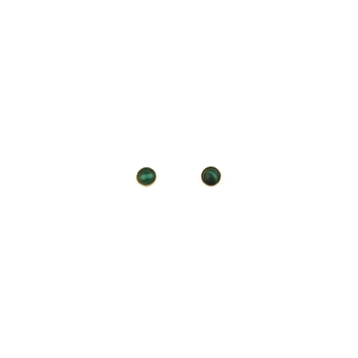Nyx Malachite stud earrings