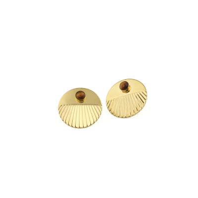 Empire Tiger's eye stud earrings