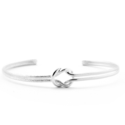 Linked Bangle Silver Plated