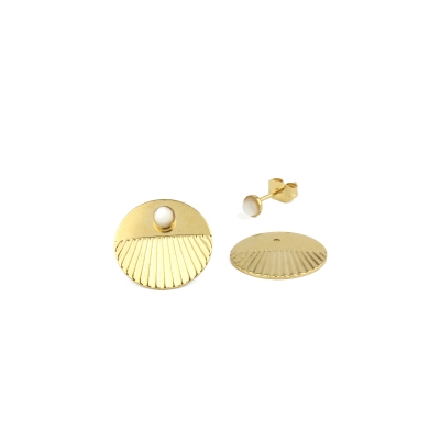 Empire white mother of pearl stud earrings
