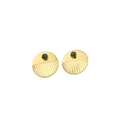 Empire Malachite stud earrings