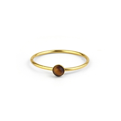 Nyx Ring Tiger Eye Gold Plated