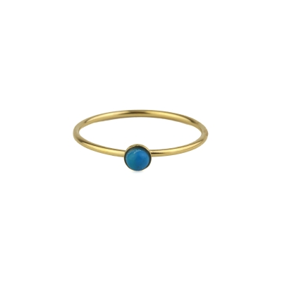 Nyx Ring Turquoise Gold Plated