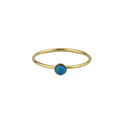 Bague Nyx Turquoise plaquée or