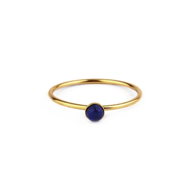 Bague Nyx Lapis-lazuli plaquée or