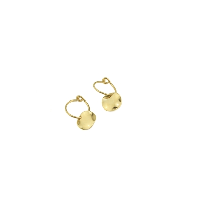 Petites boucles d'oreilles Belharra dorées à l'or fin